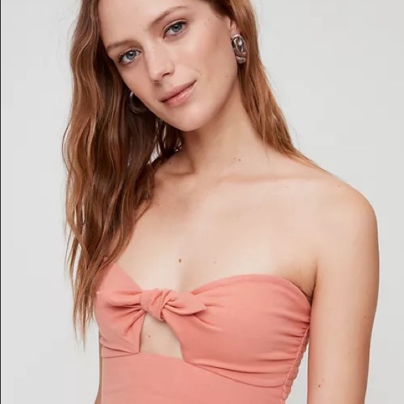 BNWT Aritzia Wilfred Daveney Crop Top - XXS - Tawny Orange - Picture 7 of 8